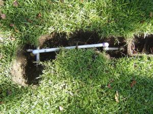 underground leak detected by our Albany irrigation techs
